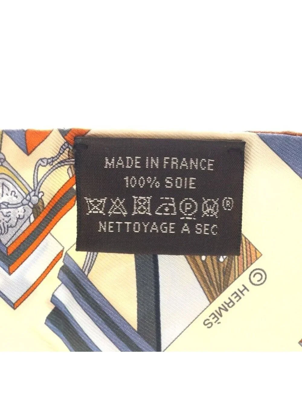 Hermes Twilly Spring Scarf Silk White Orange Blue